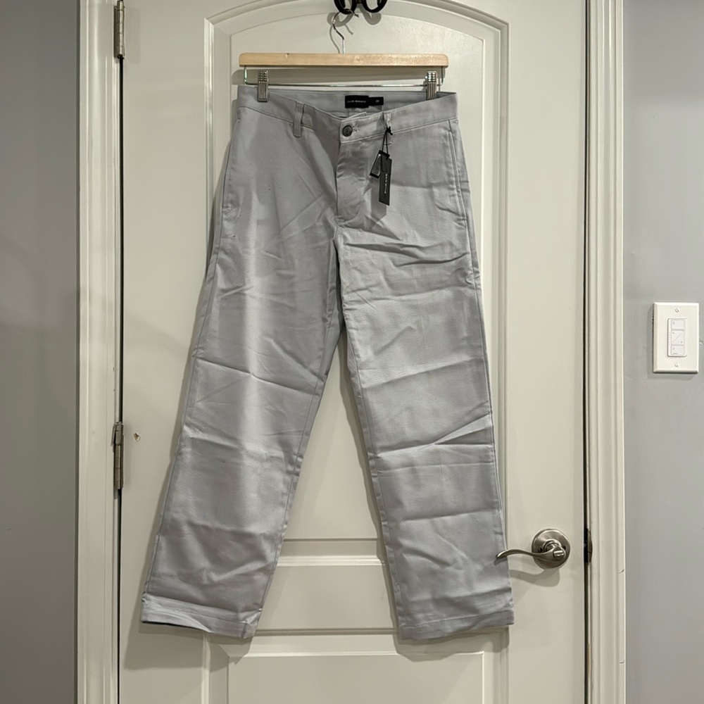 NWT Club Monaco Mens Uniform Cropped Pant in Stone Grey size 29